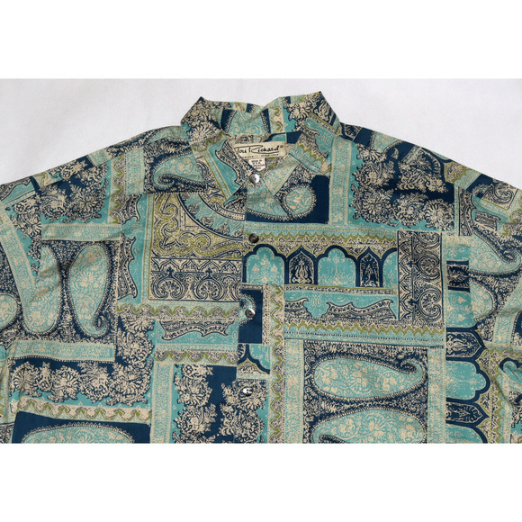 Tori Richard Men's Short Sleeve Button Front Shirt Size Large - Picture 2 of 6